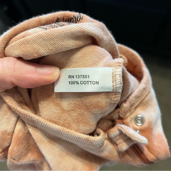 Tan One Piece Footies with Soft Fabric - Picture 3 of 3